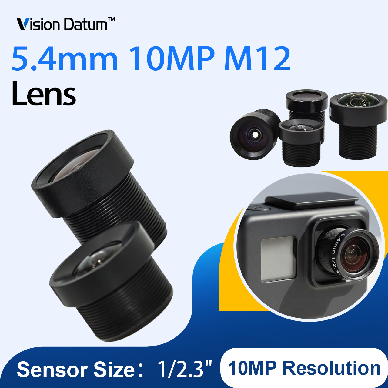 5.4mm M12 10MP Lens f/2.5 IR-C - огляд і ціна Drone Gimbal For Gopro