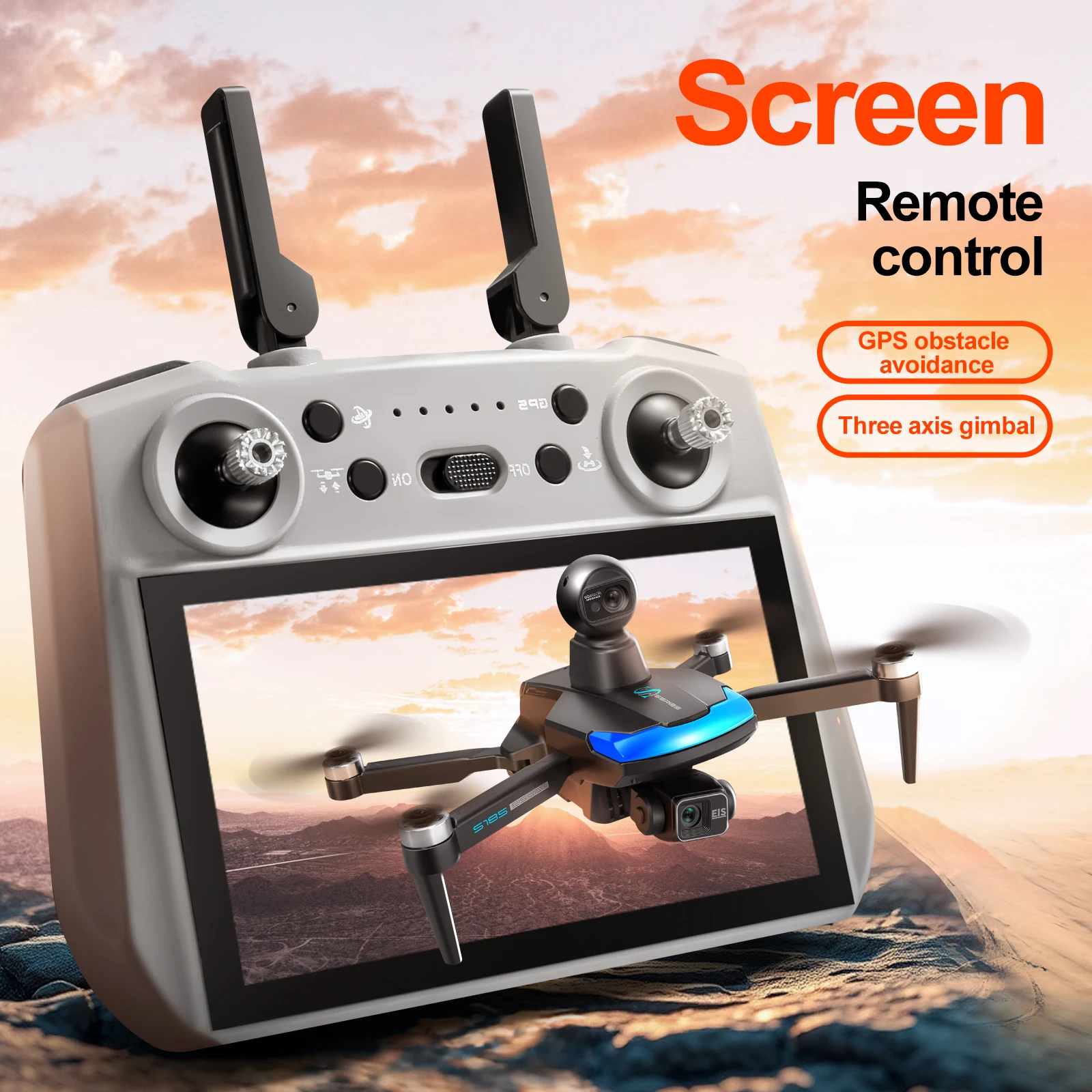 S185 Professional Drone 2.7K H - огляд і ціна Drone Gimbal 3 Axis