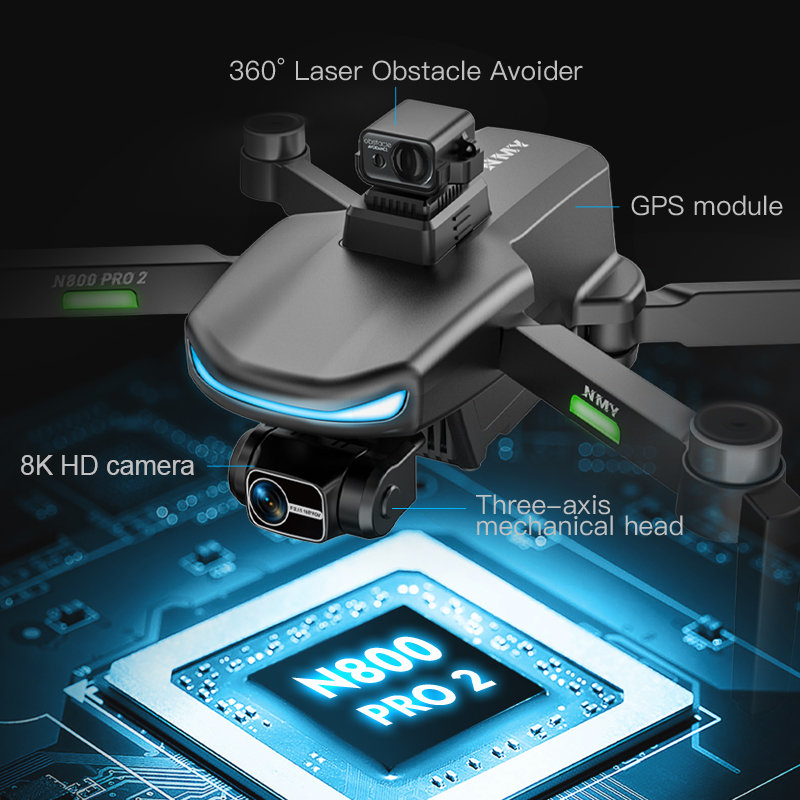 N800 PRO 2 GPS Drone Professio - огляд і ціна Drone Gimbal 3 Axis